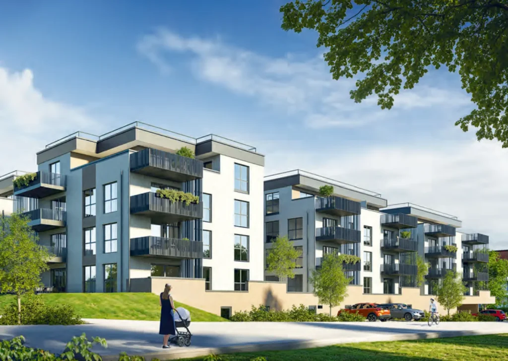 Visualisierung (Außenansicht) des Bauprojekts in Giengen